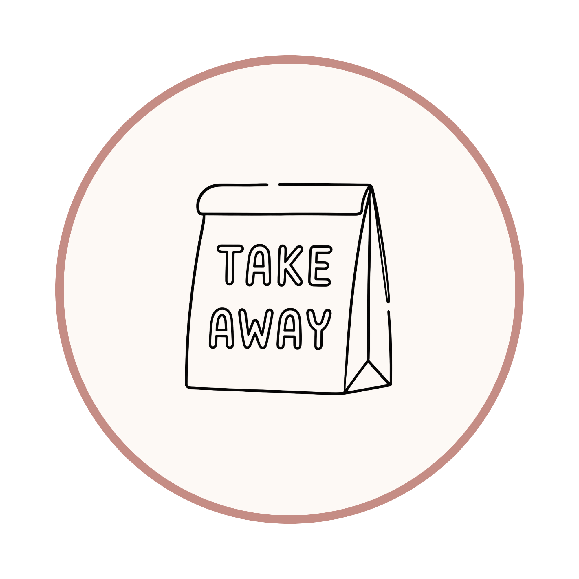 Icono take away, lo que te llevas